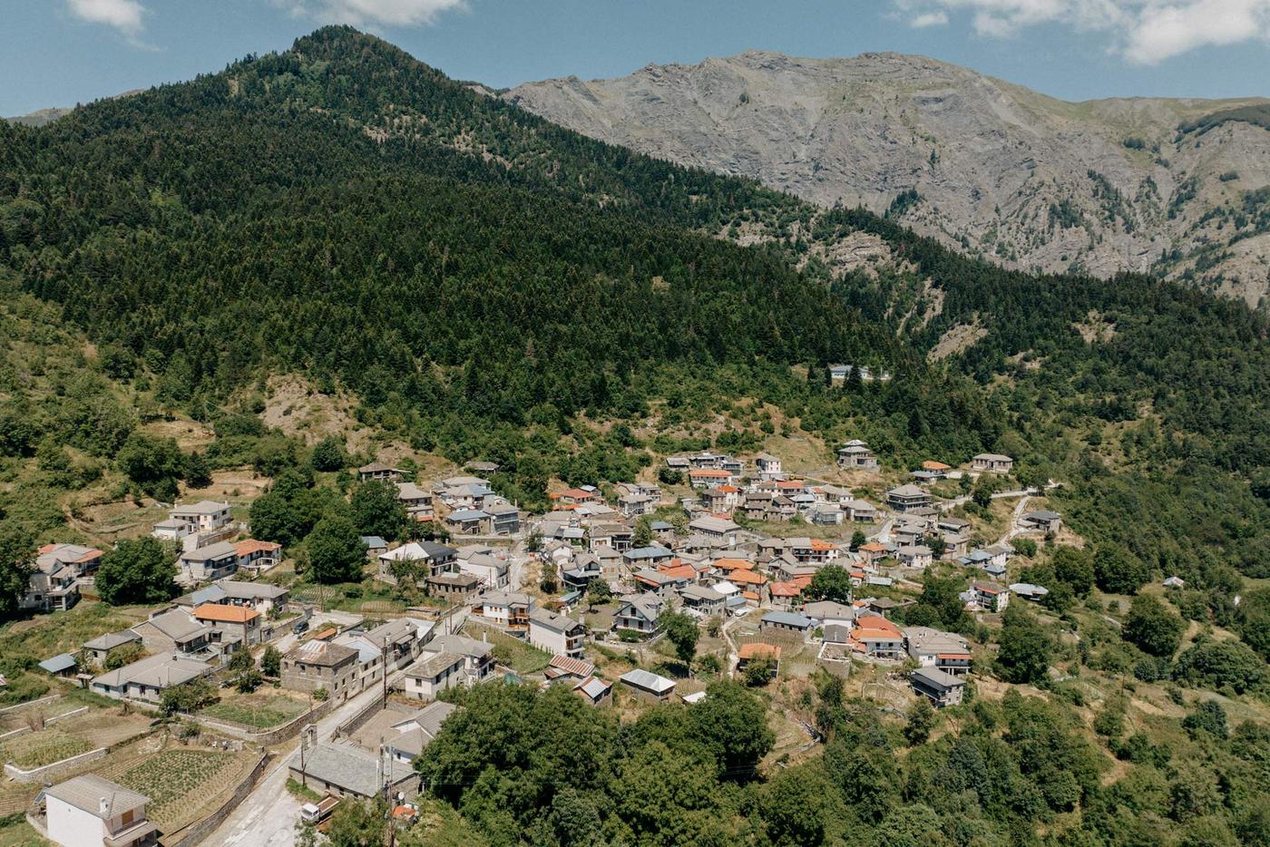 Village in northern Greece Village in northern Greece in the Aoos basin